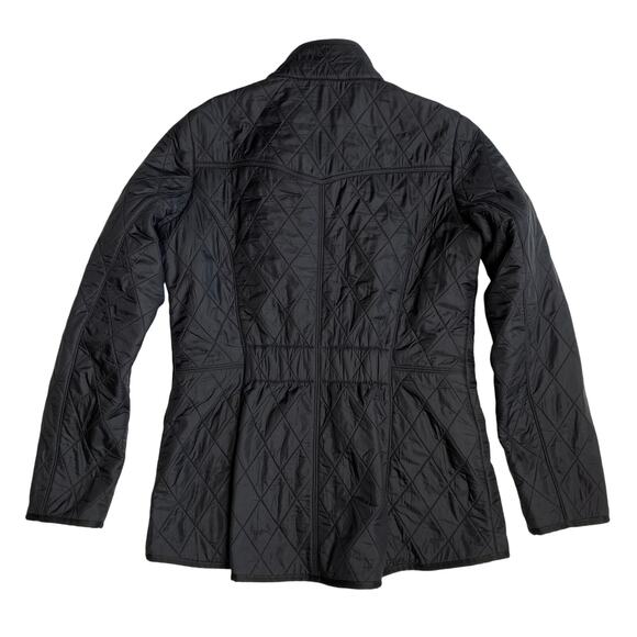 Barbour Cavalry Polarquilt Quilted Jacket Classic Snap & Zip Front Navy Size 8 - Picture 5 of 7